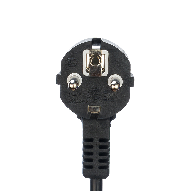 VDE/SNI/KC Plug Type 3 Round Pin Schuko Extension Cord for Stove and Oven Open End Design