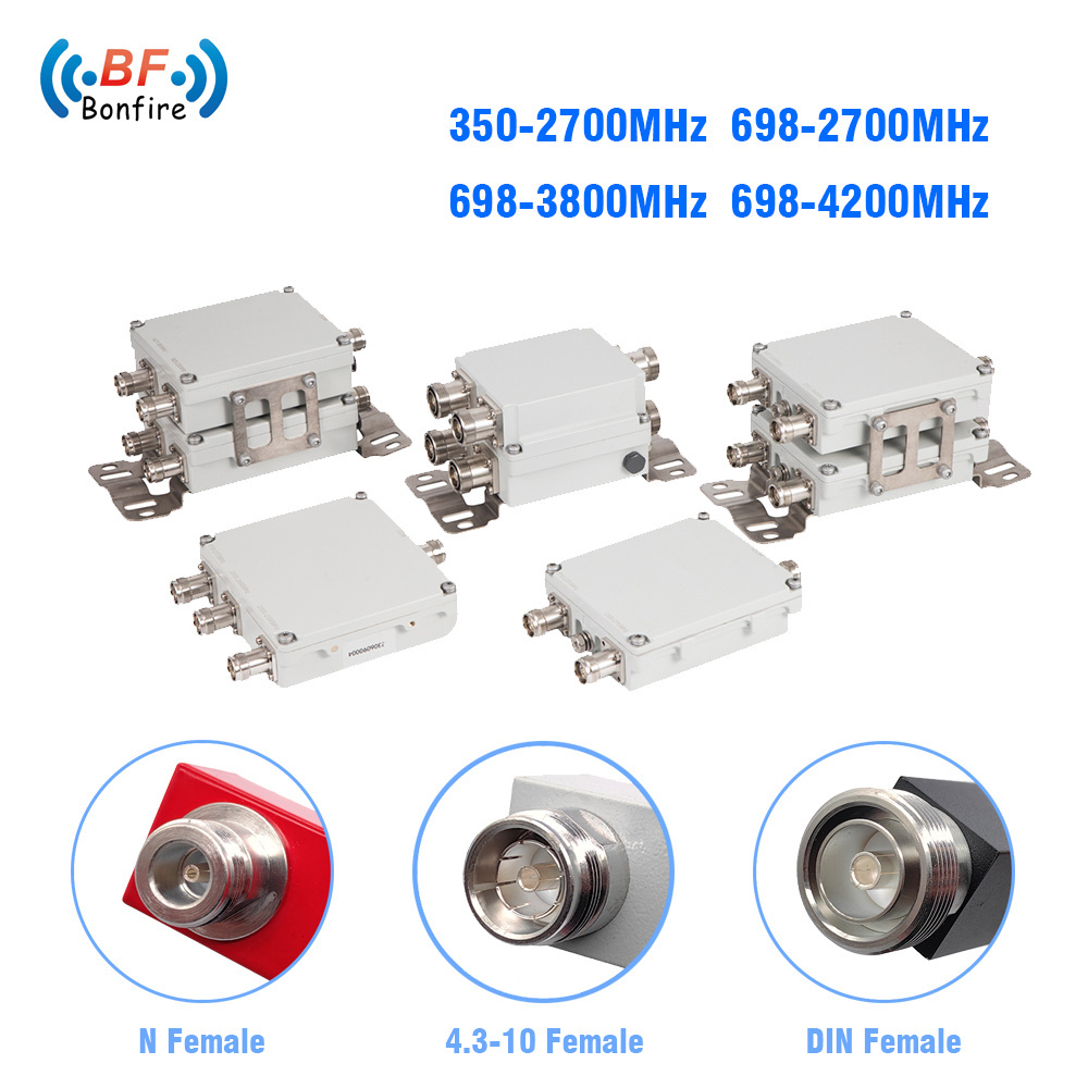 200W DIN Type Male to Female RF Combiner RF Coaxial Fixed Attenuator 2300-2400 2500-2700MHz Dual Band Combiner