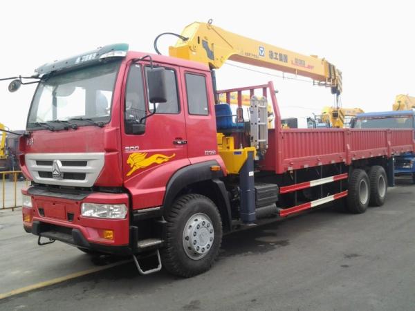 Sinotruk Howo Xcmg 12 Tons Lorry Mounted Crane 6x4 Straight Arm 17m With