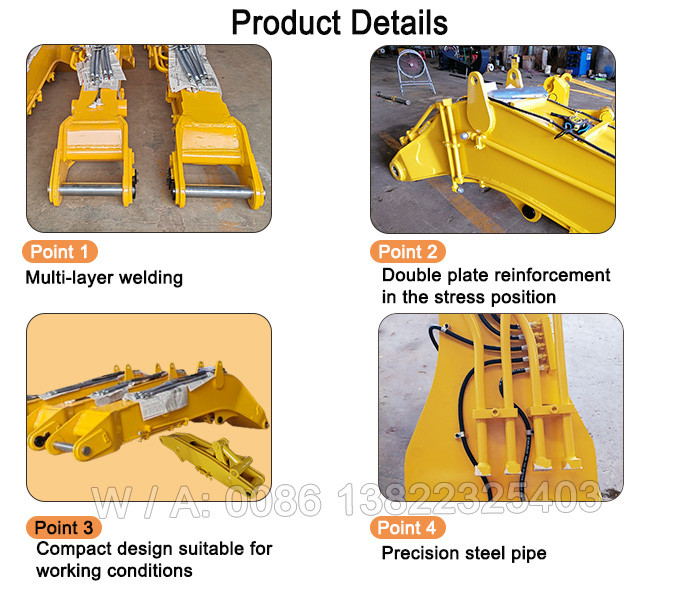 Excavator Tunnel Arm Oil Cylinder Enlarged Cylinder for cat hitachi komatsu
