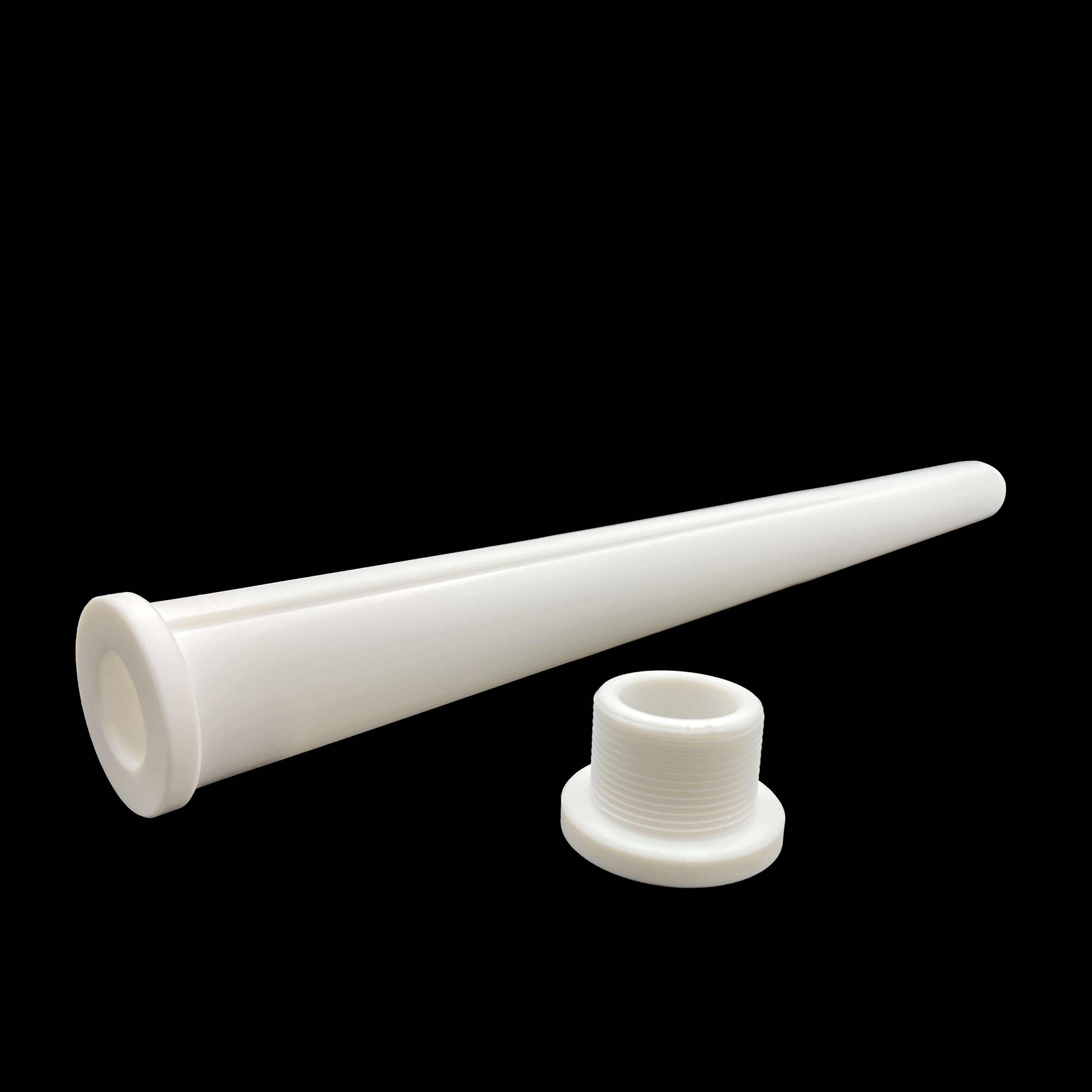 PTFE Tube Dispersion Resin Extruded Plastic White And High Temperature Resistance