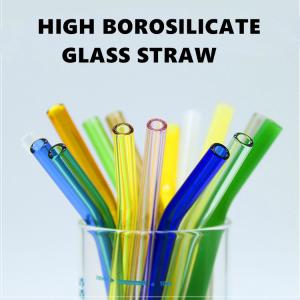 Quality Heat Resistant Drinking Borosilicate Glass Straw Eco Friendly wholesale