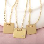 Gold Plated Stainless Steel Necklace for your sweater, Stainless Steel Infinity