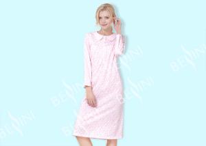 Quality Doll Collar Style Ladies Night Dresses Sleepwear Pima Printed OEM / ODM Available wholesale