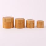 Bamboo Cap Skincare Body Lotion Cosmetic Packaging 30g 50g 100g Glass Empty