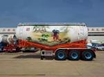 3 Axle Fly Ash Flour Powder Bulk Cement Tank Semi Trailer Jost Kingpin Big