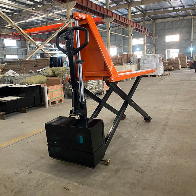 Portable Hydraulic Manual Scissor Lift Table Steel Fork Length 1150mm Lifting Height 800mm