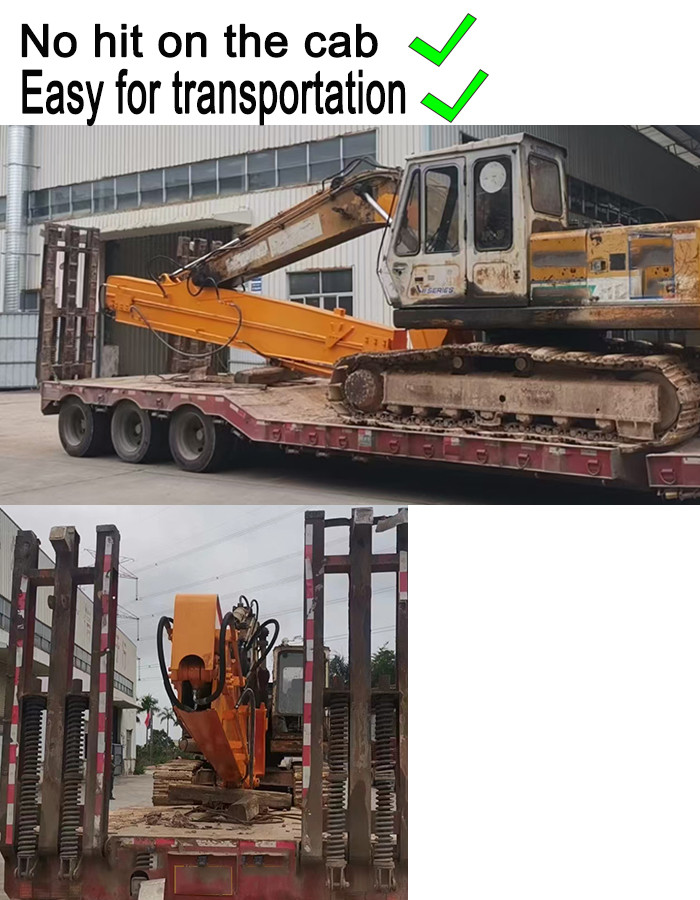 Hydraulic Excavator Long Arm Telescopic Sliding Boom For Cat Hitachi Komatsu