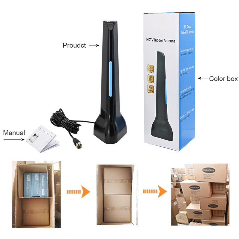 120 Miles High Gain TV Antennas Linear Polarization Coax Cable UHF HDTV Digital TV Antenna