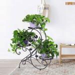 Outdoor Rustproof 64*60*26cm Iron Plant Shelf / Metal Plant Display Stand