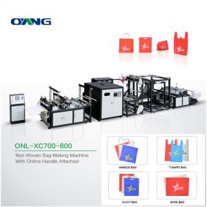 Quality Environmental Non Woven Carry Bags Manufacturing Machine With Loop Handle Sealing wholesale