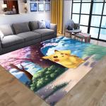 New Style Pikachu Cartoon Children's Crystal Velvet Living Room, Bedroom Living