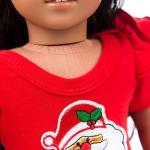 Wholesale Girls and Doll dress clothing Santa Claus embroidery for 45cm 50cm