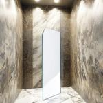 EN12150/CE/SGCC/Australian Certificate Fixed Radius Tempered Glass Shower Doors
