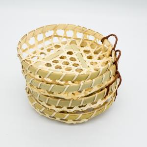Quality Single Ear Round Bamboo Woven Basket Washable 155*30mm customized wholesale