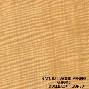 Quality Musical Instruments Africa Anegre Figured Wood Veneer Fiddle Back Grain 0.5mm wholesale