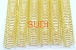 4:1 Gold 12" Plated Spiral Bound Coil