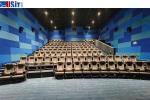 Commercial Cinema Folding Chairs With Cupholder Fabric Foam Upholstery