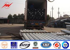 Quality Outdoor 4mm Polygonal 12m Steel Transmission Poles Galvanization wholesale