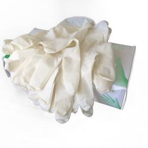 Quality Highly Elastic Powder Free Latex Gloves Non Sterile Easy Put Cream White wholesale