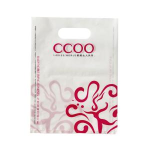 Quality Die Cut Handle Custom Logo Printed LDPE Grocery Bags Plastic Merchandise Bags wholesale