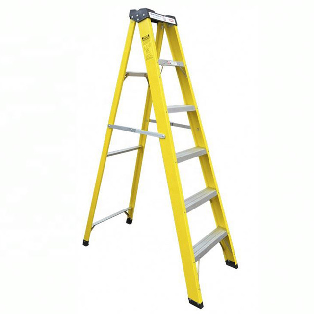 En131 Fiberglass A Frame Ladder , Aluminium Fiberglass Folding Ladder