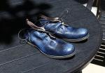 Burnished Finishing Mens Leather Dress Shoes Lace - Up Handmade Italian Leather
