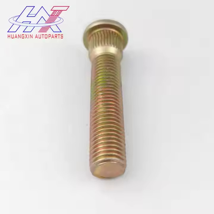 M14 Round Head Black Wheel Studs With Electroplating Yellow Zinc Surface
