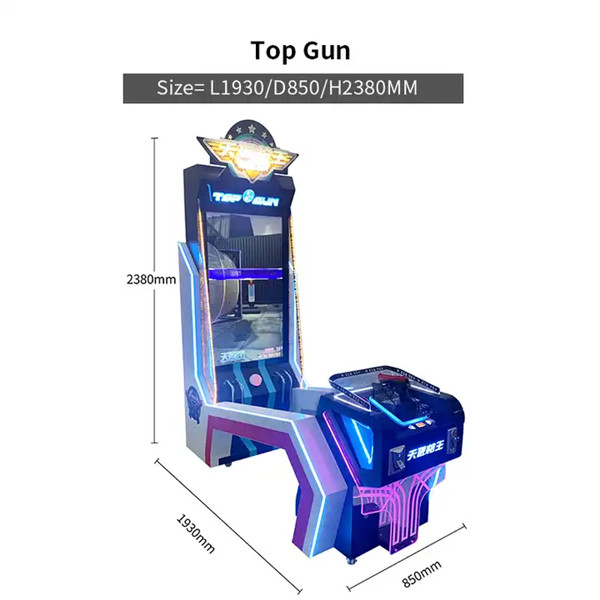 Quickshot Video Target Shooting Game Machine Top Gun Arcade Shooting Gun Game Machine