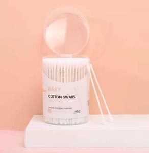 Quality Eco Friendly Cotton Ball Roll Baby Cleaning Paper Stick Cotton Swabs 75mm wholesale