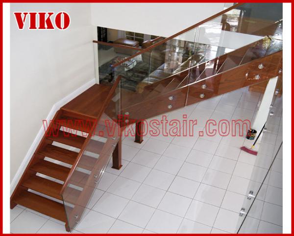 Solid Wood Staircase VK95S American Handrail Tread American ,Railing tempered