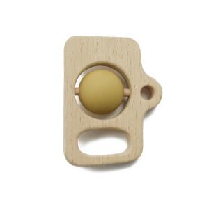 Quality Food Grade Wood SGS Silicone Baby Rattle Sensory Teething Toys wholesale