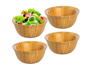 Quality Set of Four FDA Approval Large Organic Bamboo Salad Set Wholesale wholesale