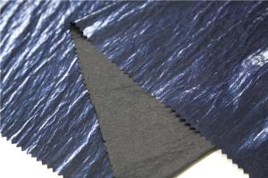 Quality Fashion Clothes Pu Leather Faux Leather , Pearl Blue Coated Pu Leather Material wholesale