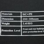 NIJ4 Military Alumina Bulletproof Steel Plate Armor
