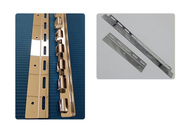 201 Stainless Steel Strip Door Hardware Hook On Hanging System For Pvc Strip