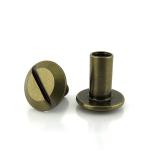 Slot Drive Sex Bolt Round Head Screw Fastener Male Female For Mechanical