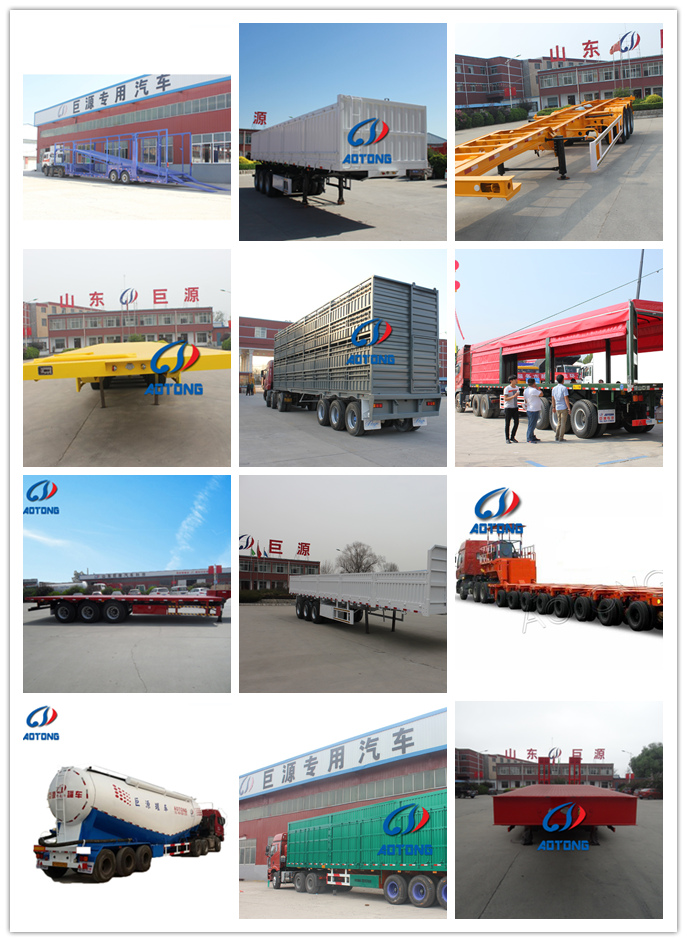 Dual Line Braking System and FUWA Axle 2 Axle or 3 Axles Cargo Trailer/Box Semi Trailer