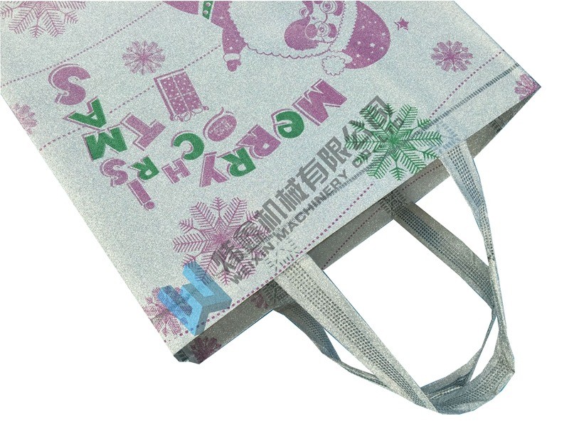 Wholesale non-woven top quality custom glitter tote shopping bag for Christmas Festival
