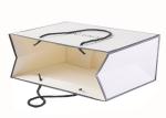 OEM / ODM White Merchandise Bags , Biodegradable Paper Carrier Bags With Logo