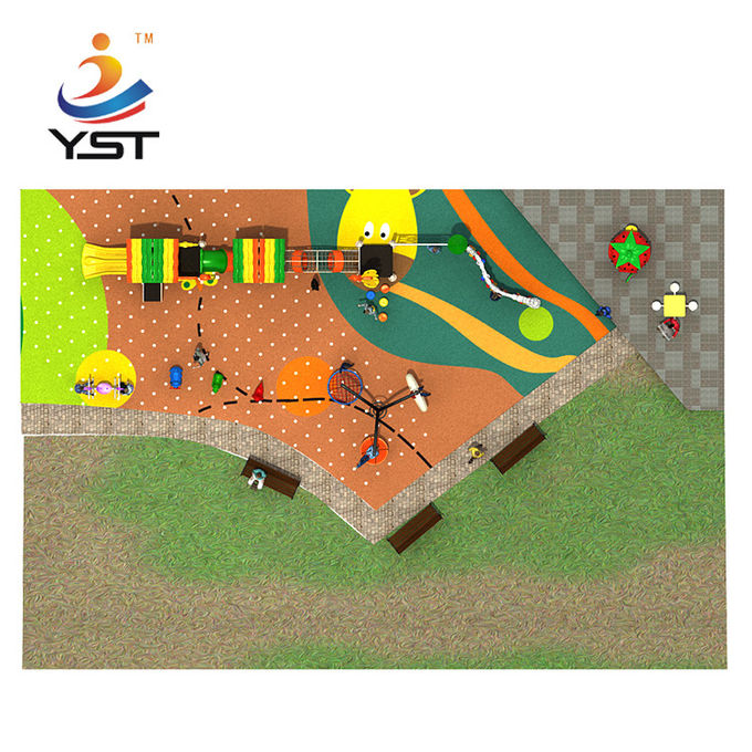 Kids Outdoor Playground Equipment Large Plastic Combined Slide Tube Sets