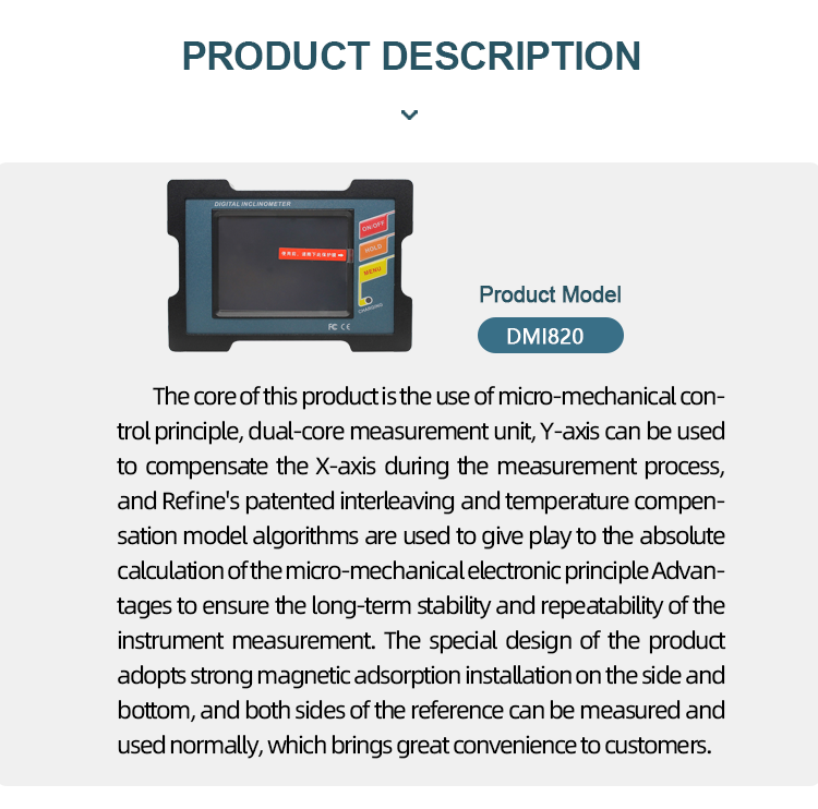 Platform Calibration Dual Axis Digital Inclinometer Industrial Angle