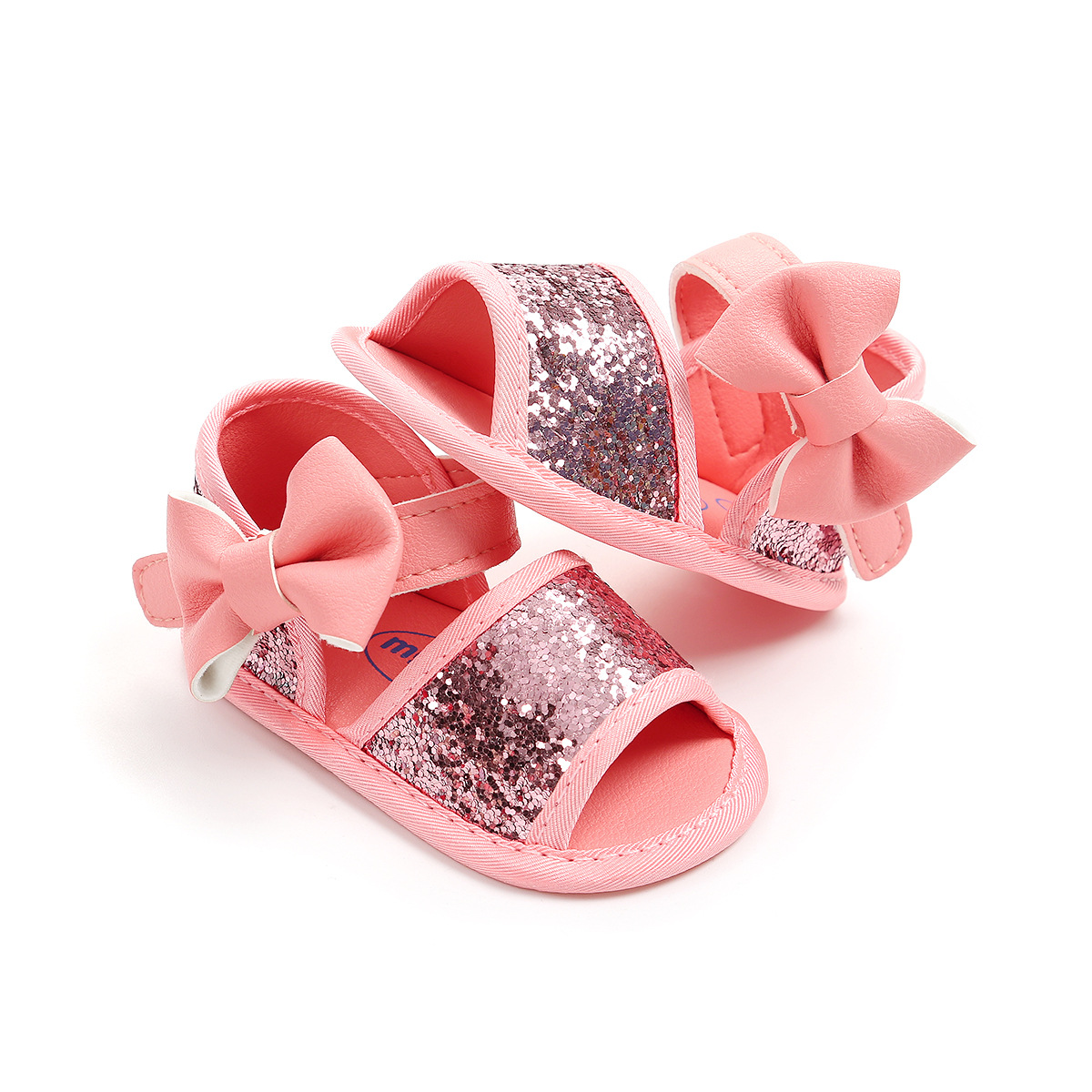 New designed PU Leather Gold Bowknot 0-18 months infant baby sandals