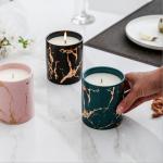 Home Decoration Scented Soy Candles Natural Scented Candles Marble Candle Jar