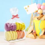 Flat Bottom Cellophane Bags, 3x2x6.5 Inches Gusseted Cellophane Bags With Paper
