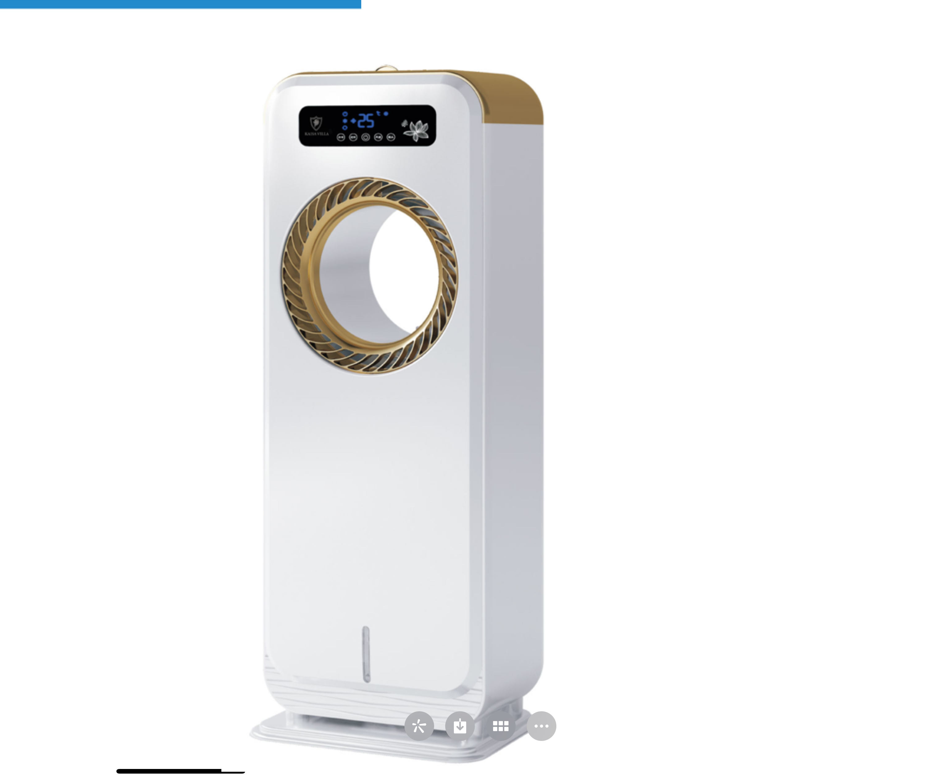 Electric Standing Floor Fan with Humidifier and Water Cooling Bladeless Mist Air Cooler