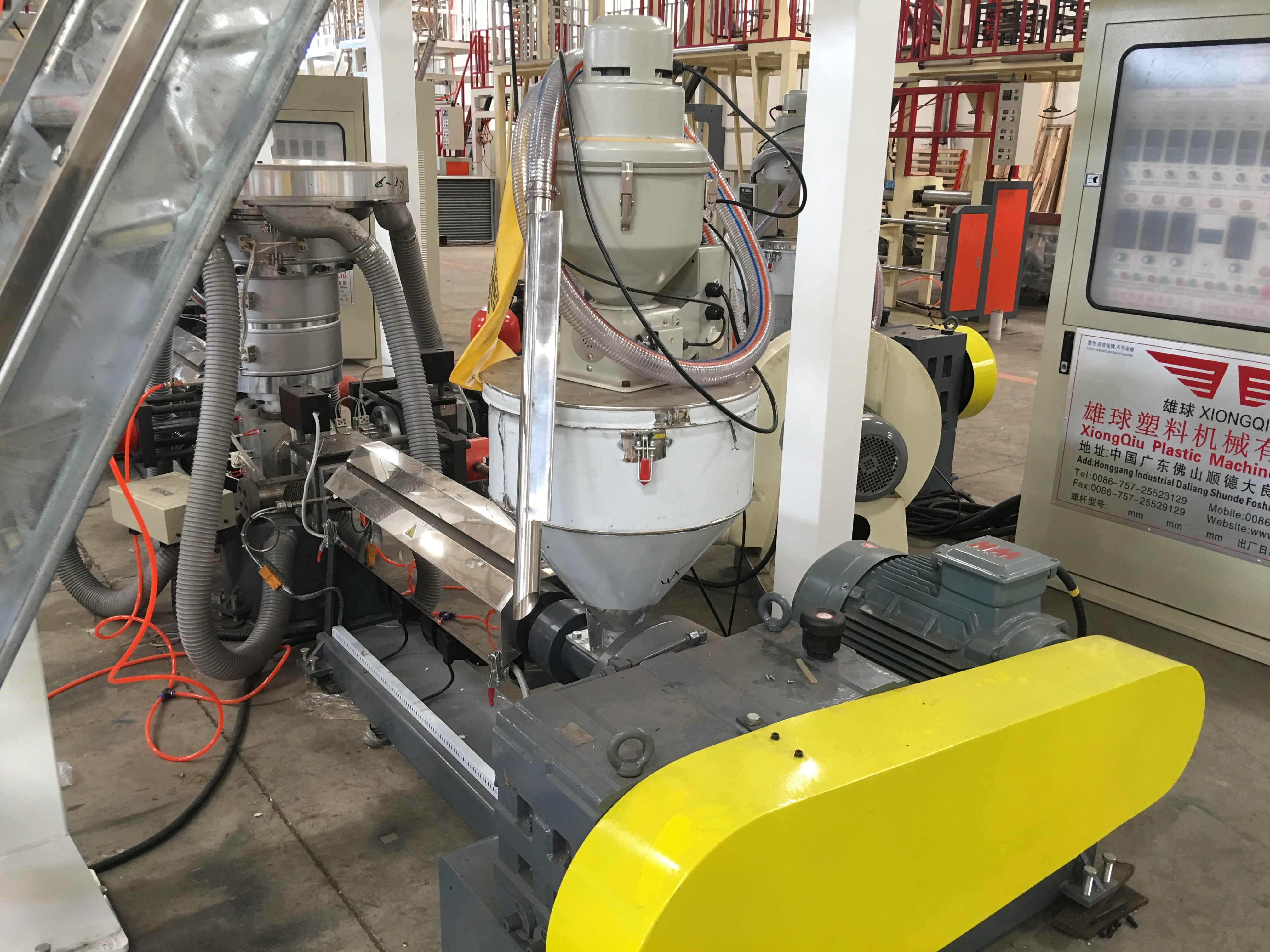 LDPE Film Extruder Machine Three Layer Plastic HDPE ABA Film CO Extruder