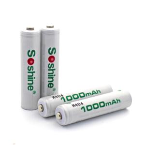 Quality Soshine 1.2V Ni-MH Pre-Charged 10440 AAA/Micro 1000mAh 4pcs wholesale
