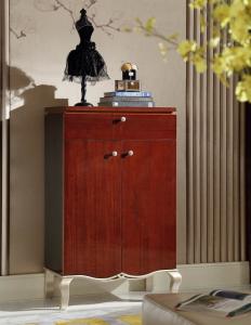 Quality Villa house Furniture Shoecase with drawers Ebony wood shoe cabinets for Hall furniture from China factory wholesale