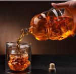 Rubber Stopper Whisky Decanter 750ml Glass Bottle Custom Size